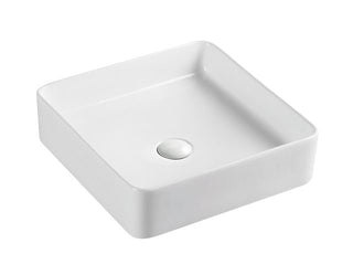 Nico Square Above Counter Basin 360mm Gloss White