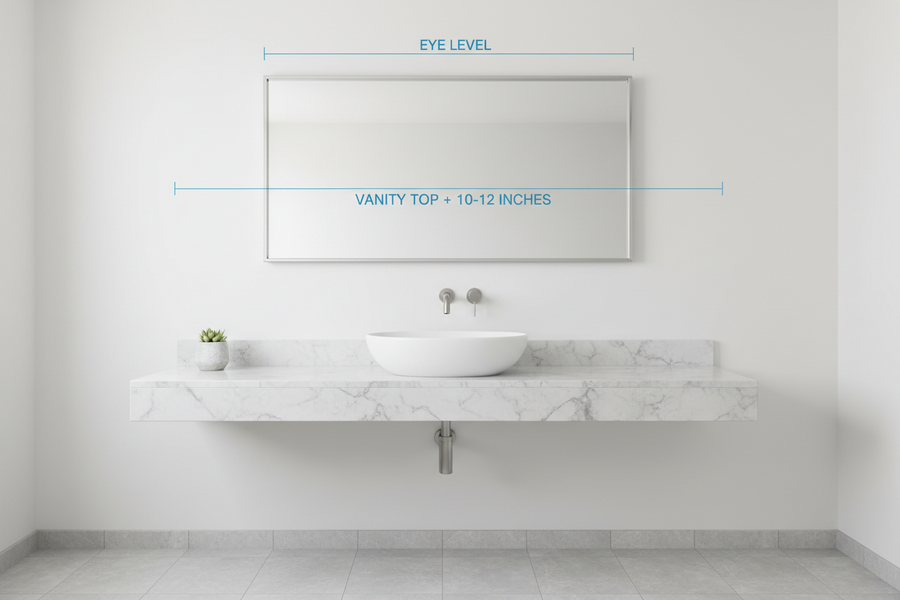 Bathroom Mirror Placement - Height and Position Guide