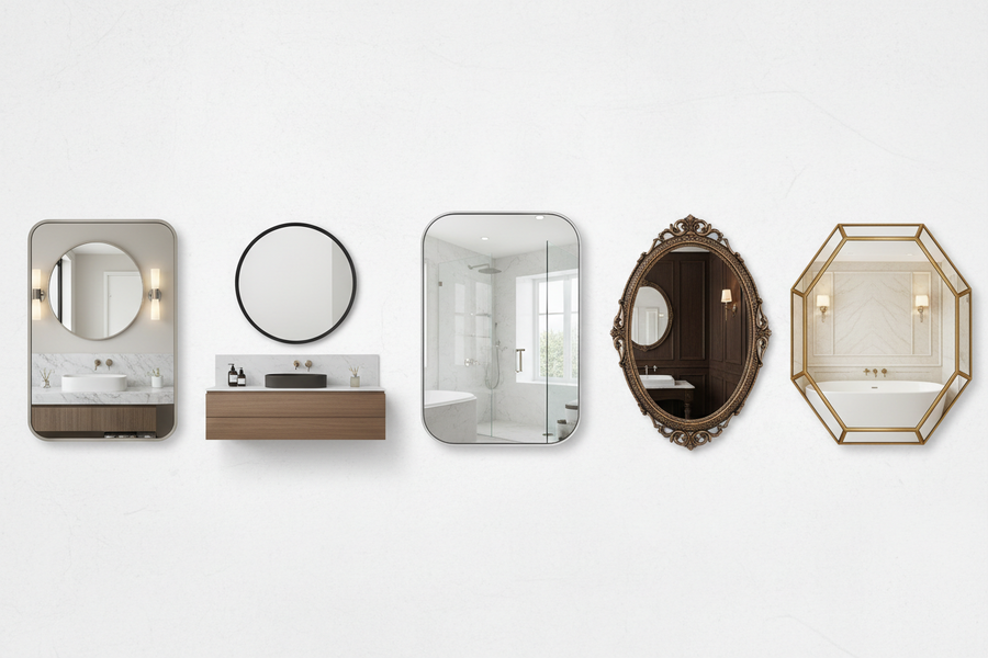 Mirror Frame Finishes - Black, Gold, Chrome and More