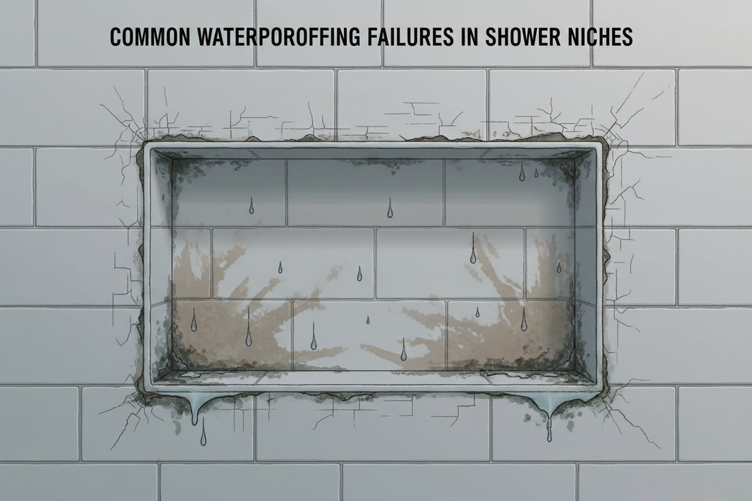 Shower Niche Waterproofing - Why It Fails and How to Fix It
