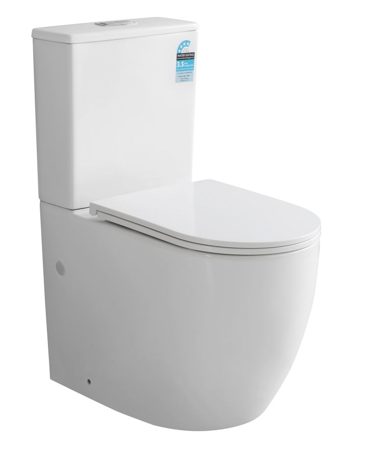 Siena Curve Tornado Rimless Back-to-Wall Toilet Suite