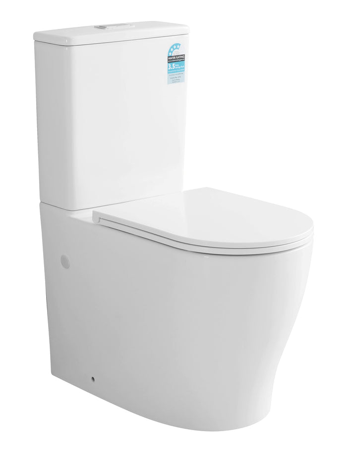 Siena Comfort Height Tornado Rimless Back-to-Wall Toilet Suite