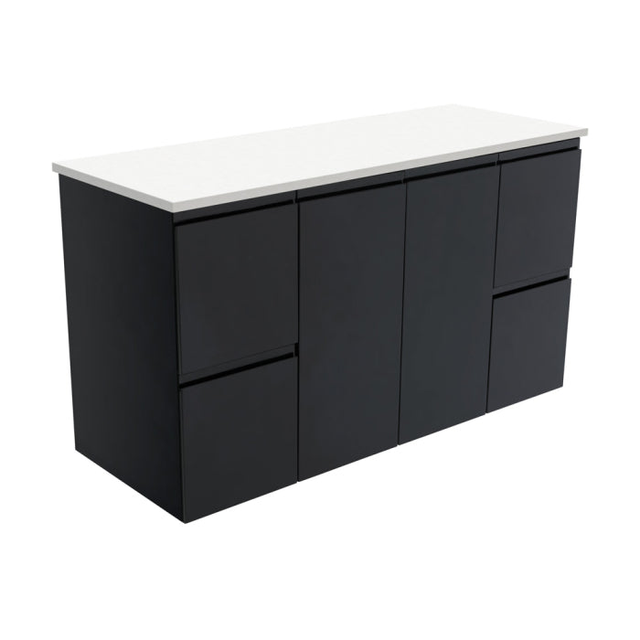 Fienza Fingerpull Wall-Hung Cabinet 1200mm / Satin Black
