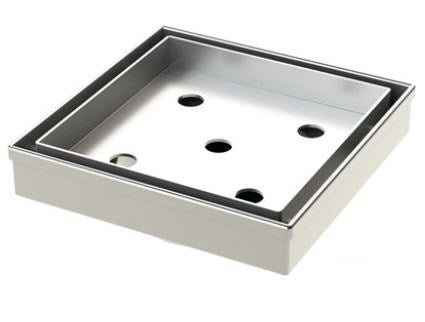 Art SS316 Square Tile Insert Floor Waste 80mm