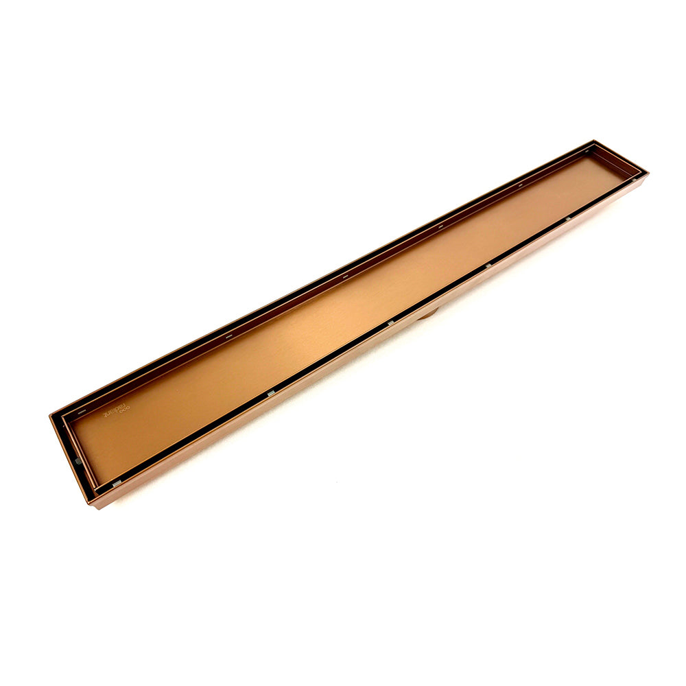 Radiant Linear Tile Insert Floor Grate Brushed Bronze