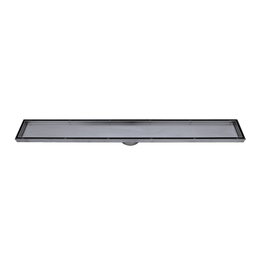 Radiant Linear Tile Insert Floor Grate Gun Metal Grey