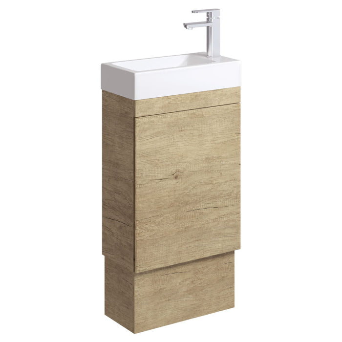 Fienza Edge Ensuite Vanity on Kickboard with Overflow 450mm / Scandi Oak
