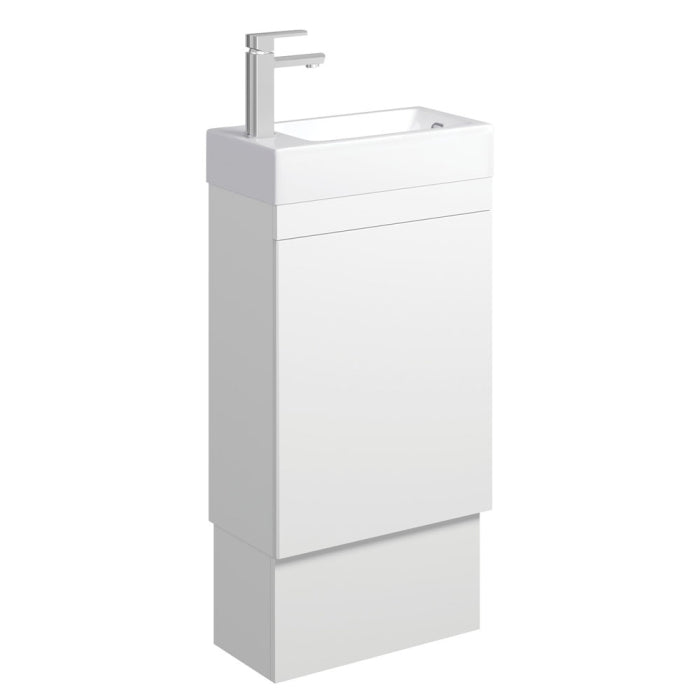 Fienza Edge Ensuite Vanity on Kickboard with Overflow 450mm / Satin White