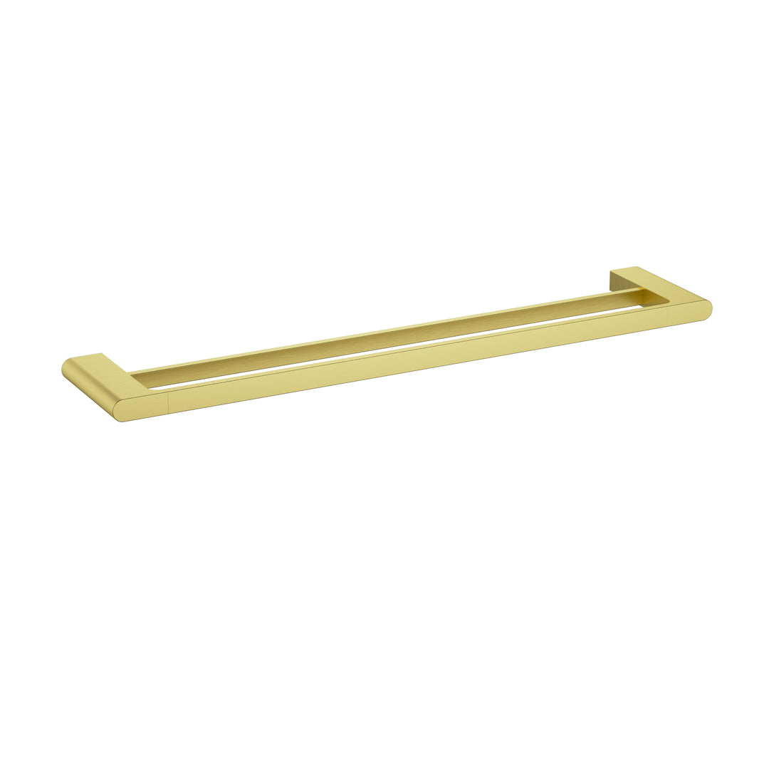 Sora Double Towel Rail 600mm Brushed Gold