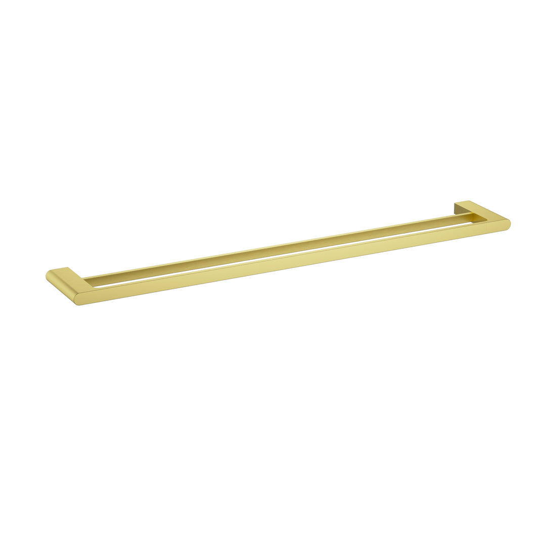 Sora Double Towel Rail 800mm Brushed Gold