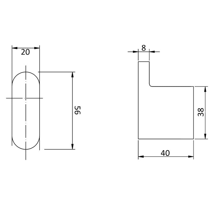 Sora Robe Hook dimensions