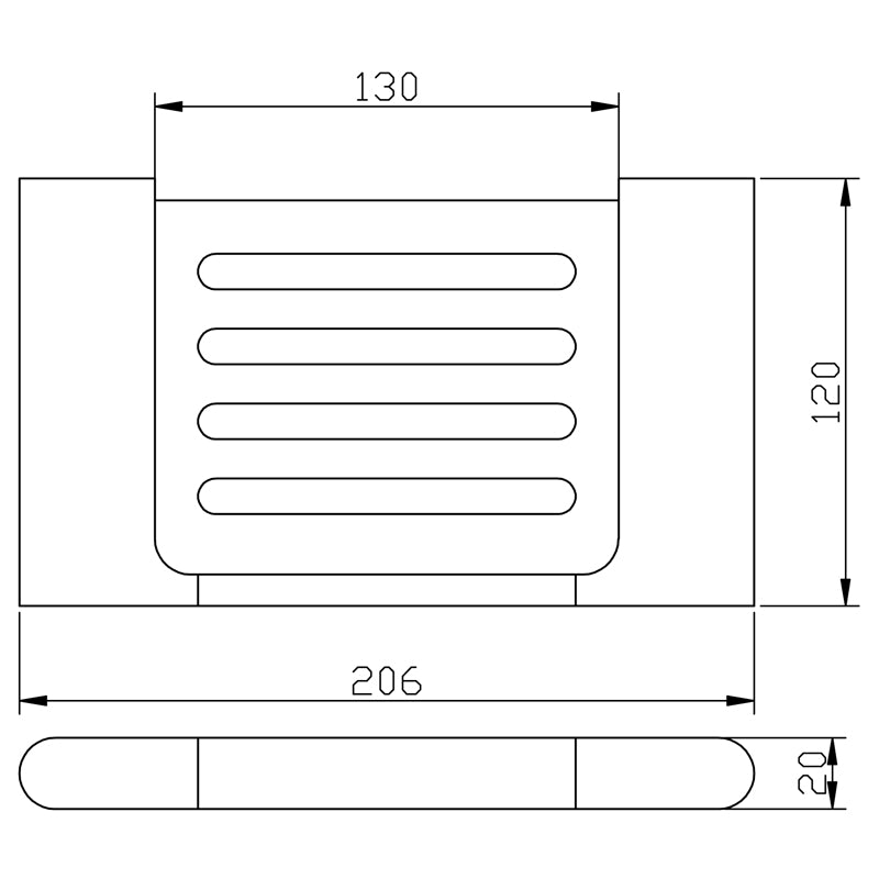 Sora Soap Dish dimensions