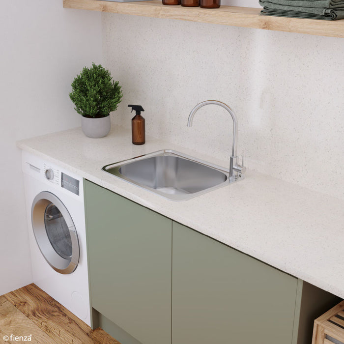 Renovated Adelaide laundry with tub, cabinet and mixer