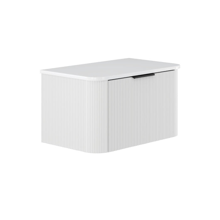 Fienza Minka Curved Wall Hung Cabinet 750mm / Satin White