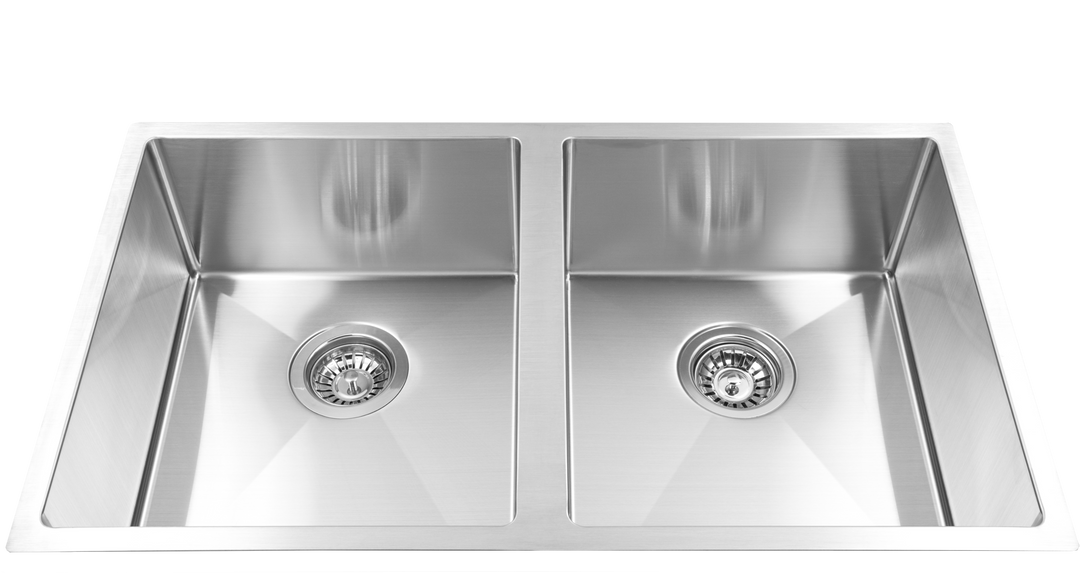 SLEEK 340 Double Bowl Under/Bench Mount Kitchen Sink
