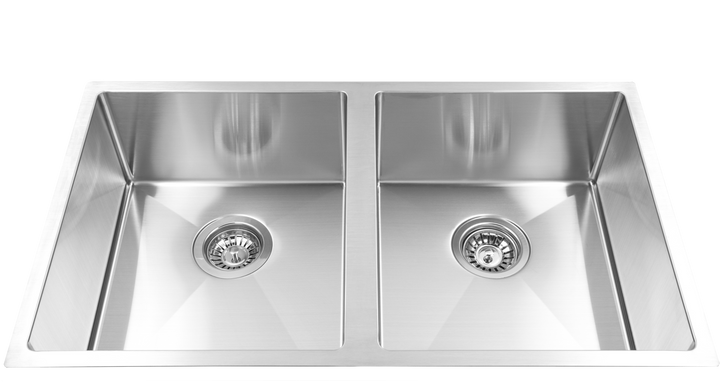 SLEEK 340 Double Bowl Under/Bench Mount Kitchen Sink
