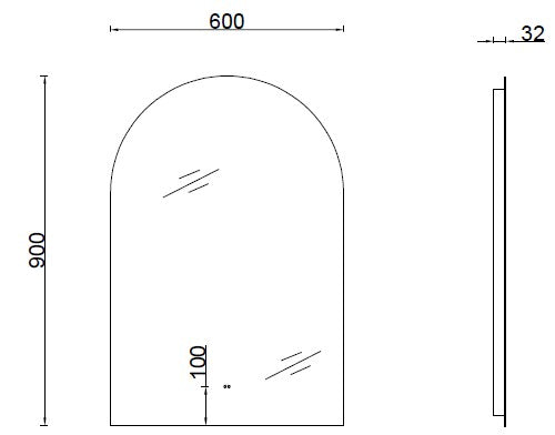 Como Arch LED Mirror