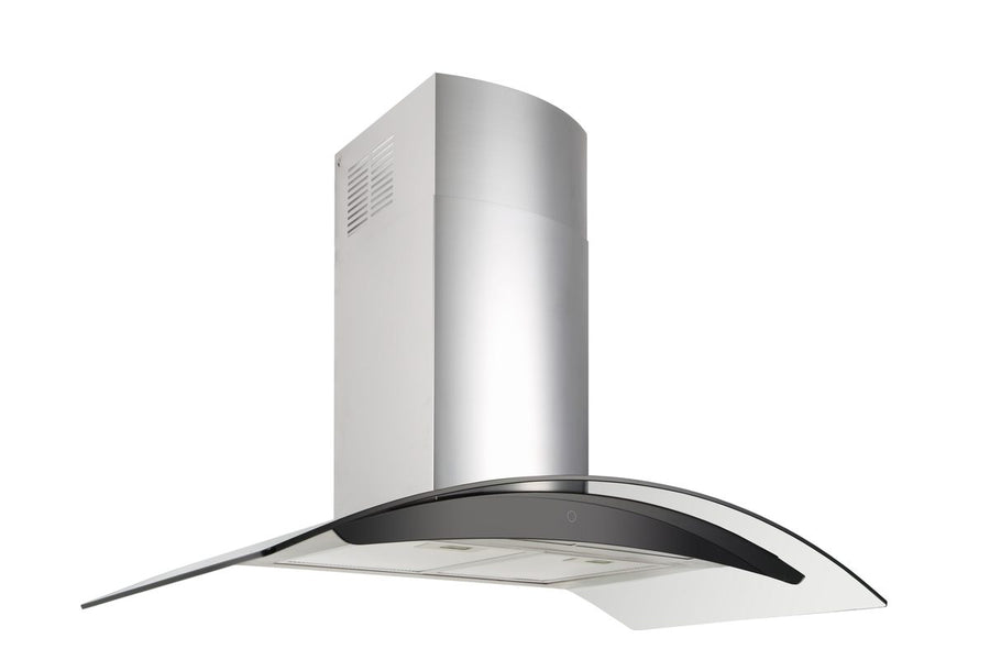 Di Lusso 900mm Stainless Steel & curved glass Canopy Rangehood (CH903GSTL)
