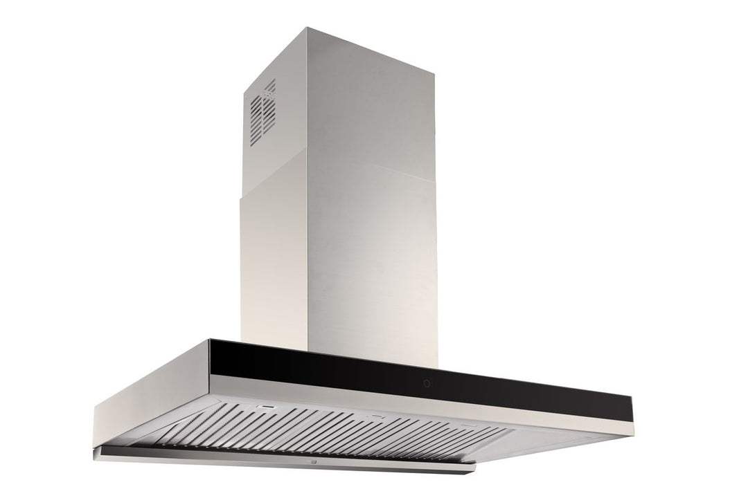 Di Lusso 900mm Black Glass fascia Canopy Rangehood w/ baffle filters (CH917BSL)