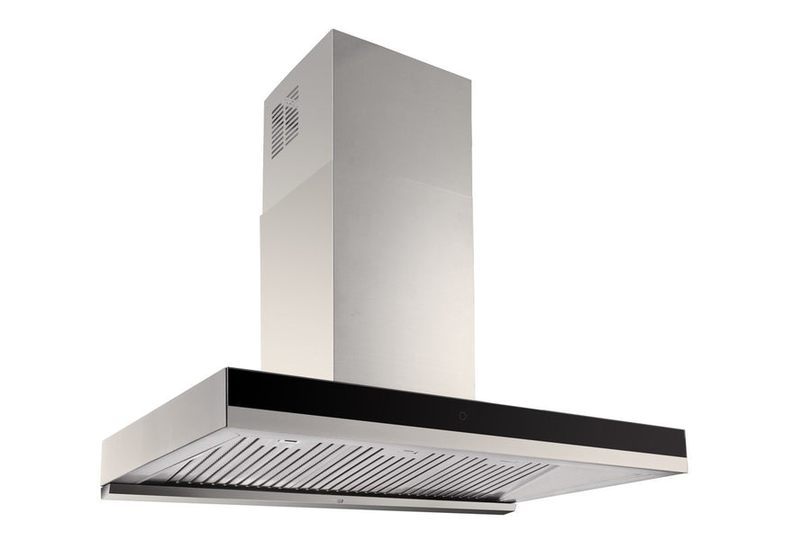 Di Lusso 900mm Black Glass fascia Canopy Rangehood w/ baffle filters (CH917BSL)
