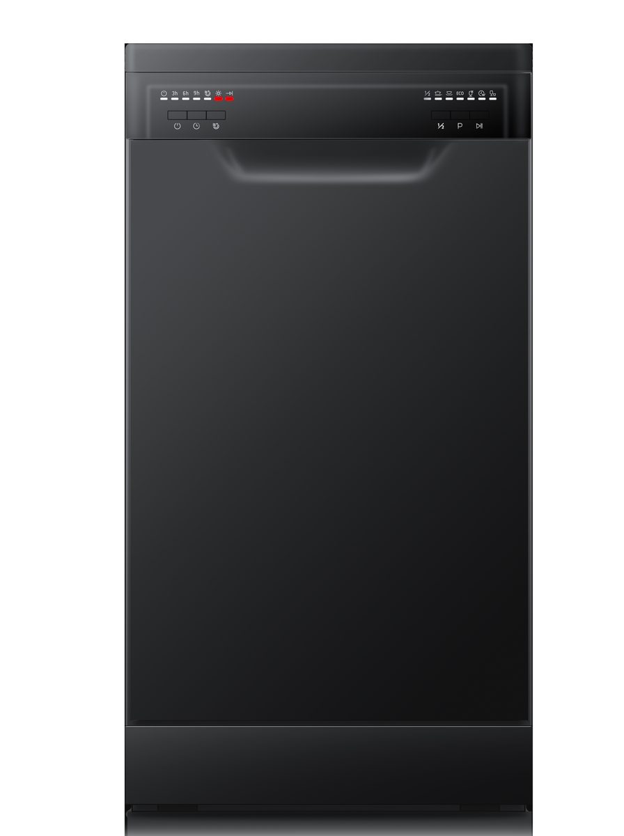Di Lusso 450mm Black Freestanding Dishwasher (DW45MBP)