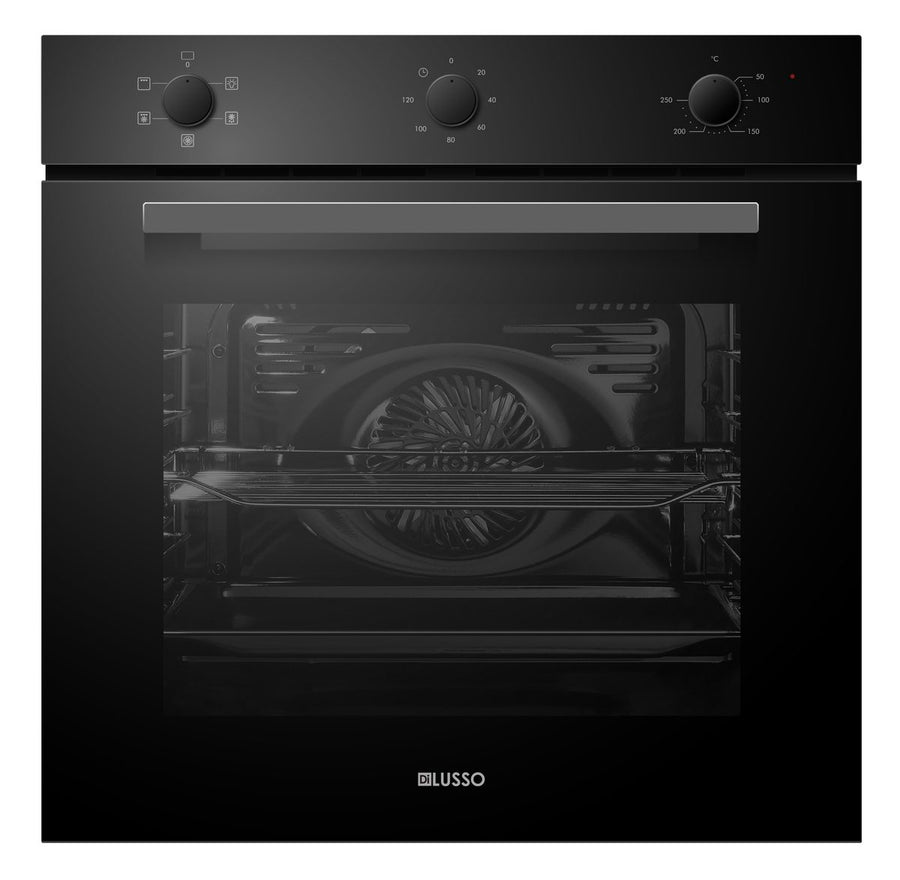 Di Lusso 600mm Black Glass Electric 82L Oven (OV605DMB)