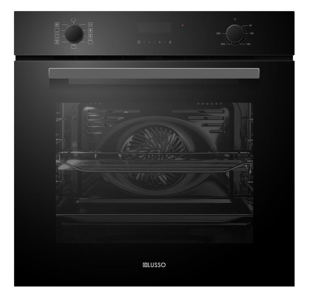 Di Lusso 600mm Black Glass Electric 82L Oven (OV609DDB)
