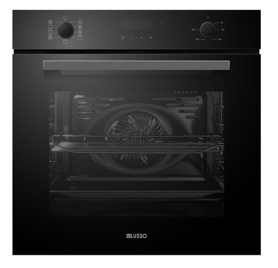 Di Lusso 600mm Black Glass Electric 82L Oven (OV609DDB)