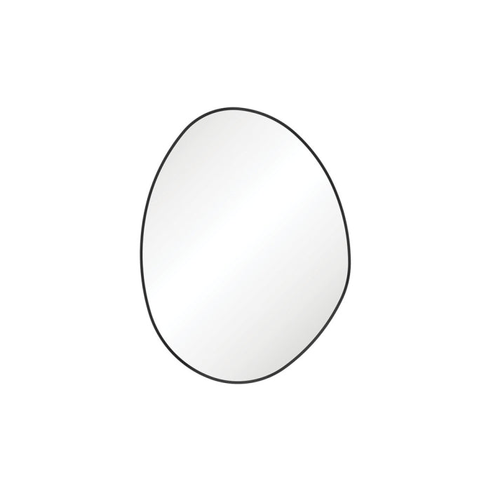Fienza Pebble Asymmetrical Framed Mirror, 700 x 920mm Matte Black
