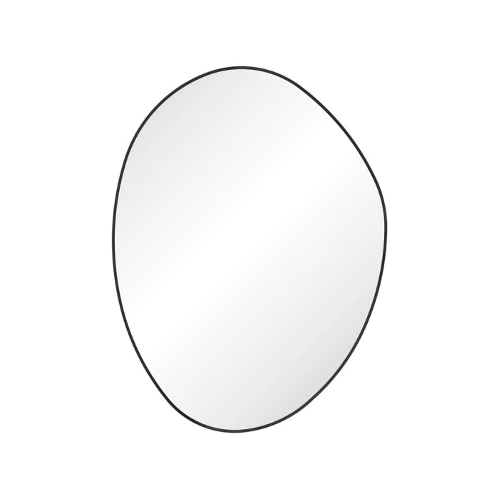 Fienza Pebble Asymmetrical Framed Mirror, x 1200mm Matte Black