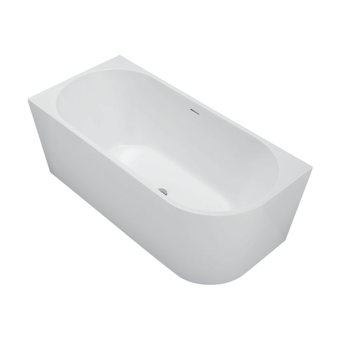 Fienza Isabella Right-Hand Acrylic Corner Bath with Overflow - Right Drawer 1500mm / Gloss White