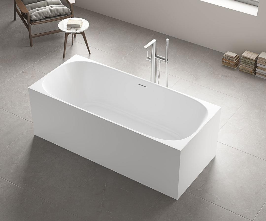 Flush Multi-Fit bath back-to-wall installation
