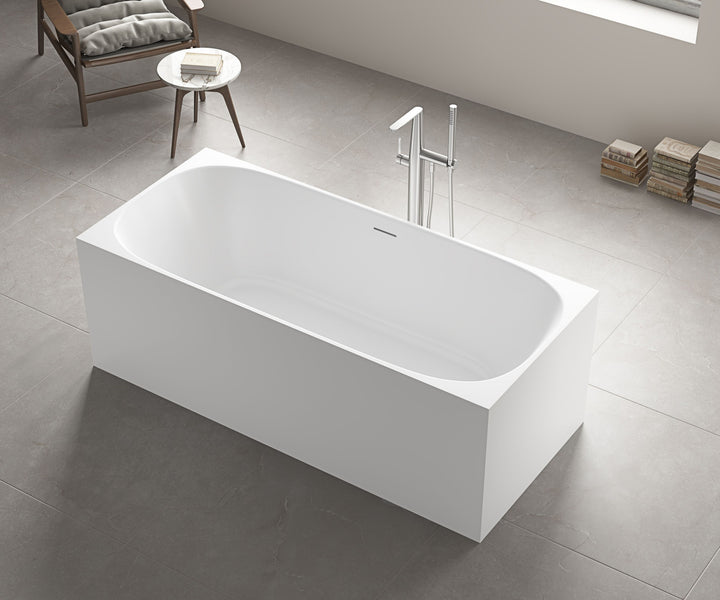 Flush Multi-Fit bath back-to-wall installation