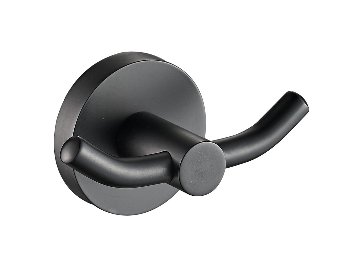 Evie Double Robe Hook Matt Black