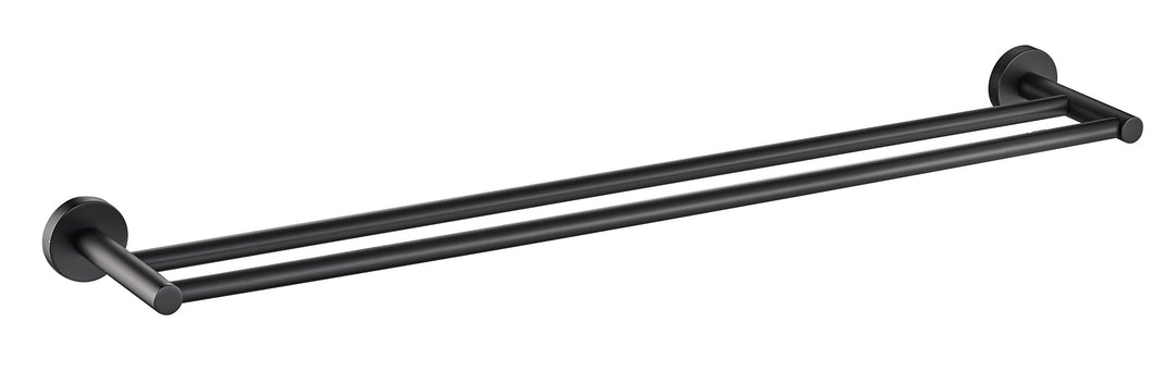 Evie Double Towel Rail Matt Black