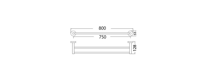 Evie Double Towel Rail dimensions