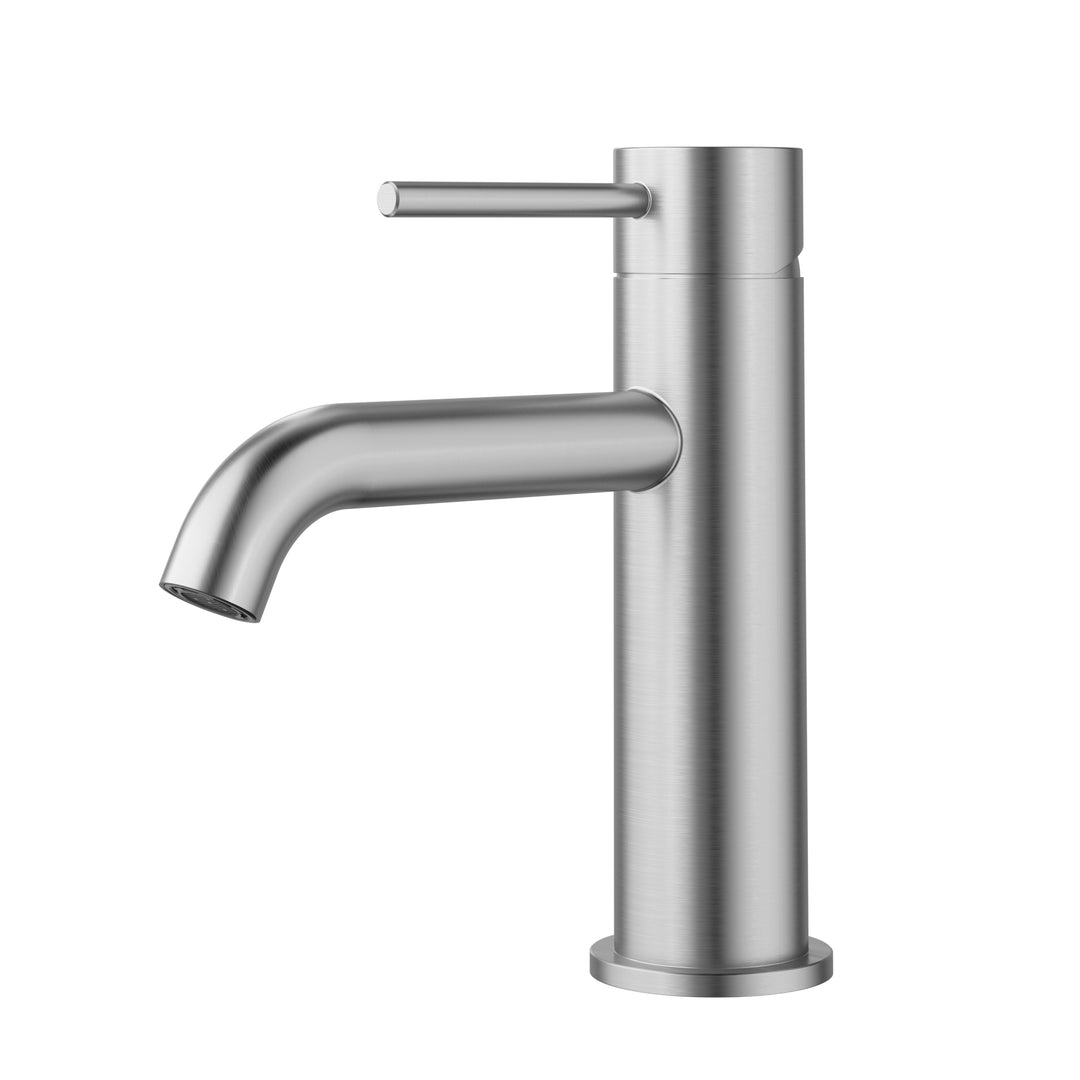 Ava Curved Basin Mixer Brushed Nickel