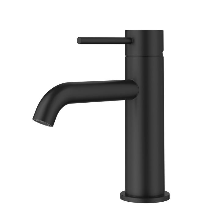 Ava Curved Basin Mixer Matt Black