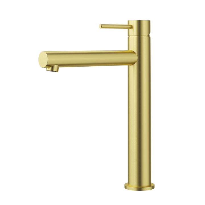 Ava High-Rise Basin Mixer Brushed Gold