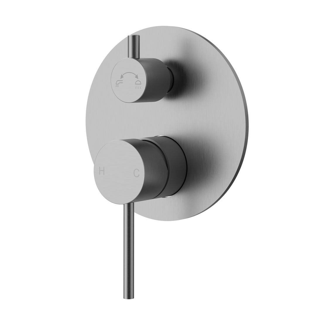 Ava Wall Mixer with Diverter Brushed Nickel