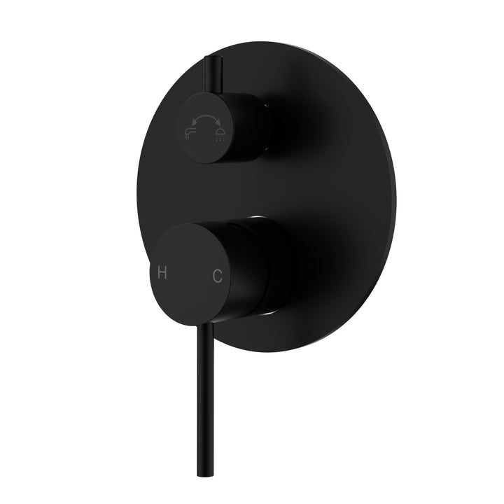 Ava Wall Mixer with Diverter Matt Black