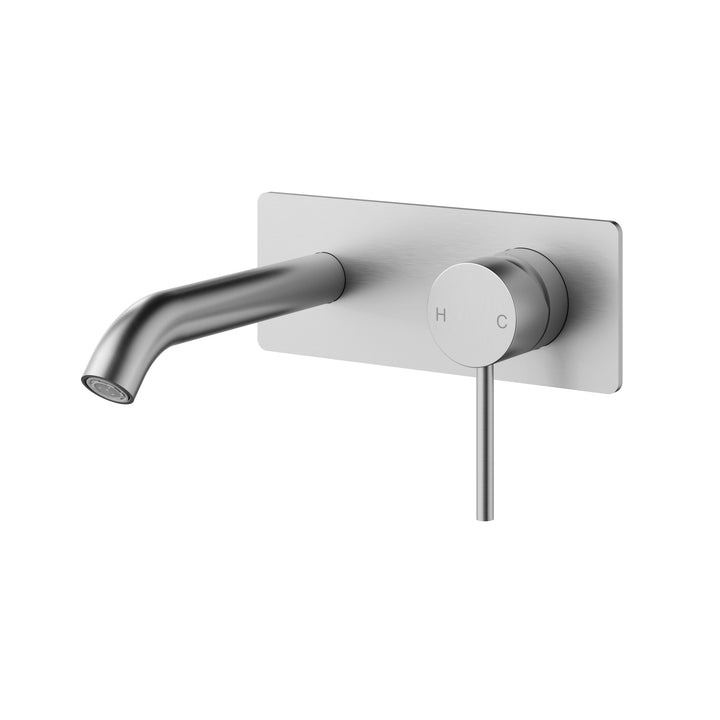 Ava Wall Basin Mixer Brushed Nickel