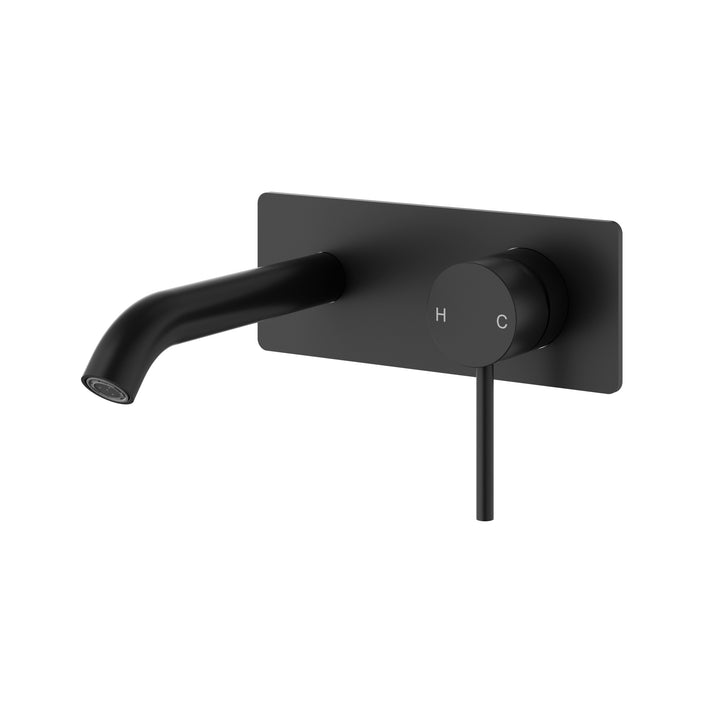 Ava Wall Basin Mixer Matt Black