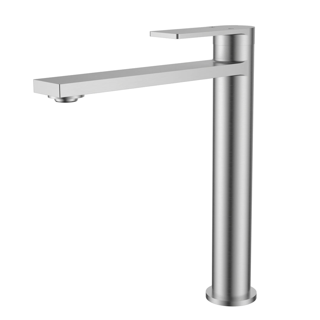 Evie High-Rise Basin Mixer Brushed Nickel