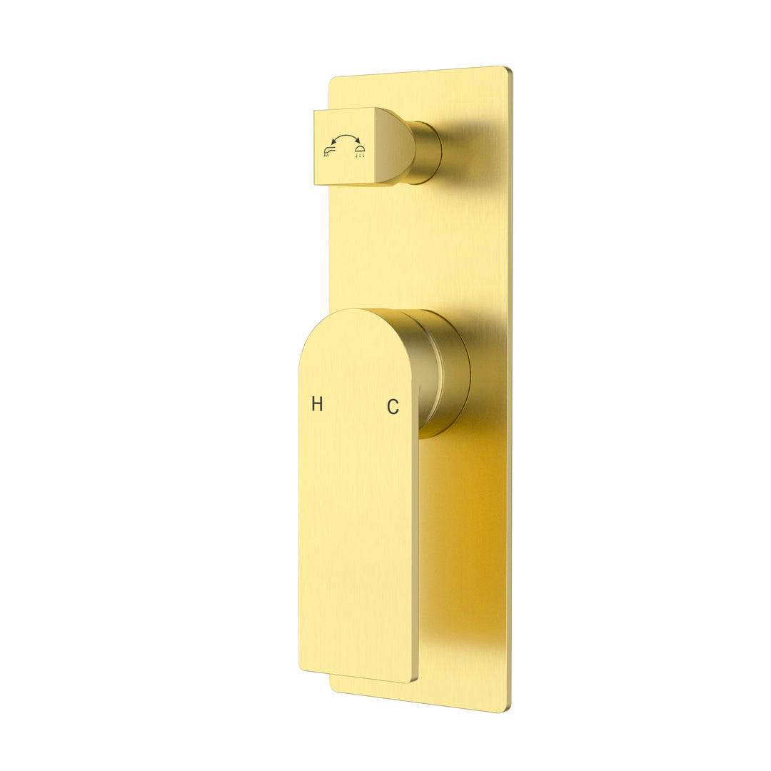 Evie Wall Mixer with Diverter Brushed Gold