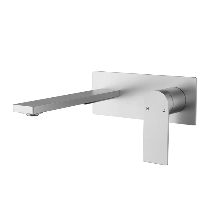 Evie Wall Basin Mixer Brushed Nickel