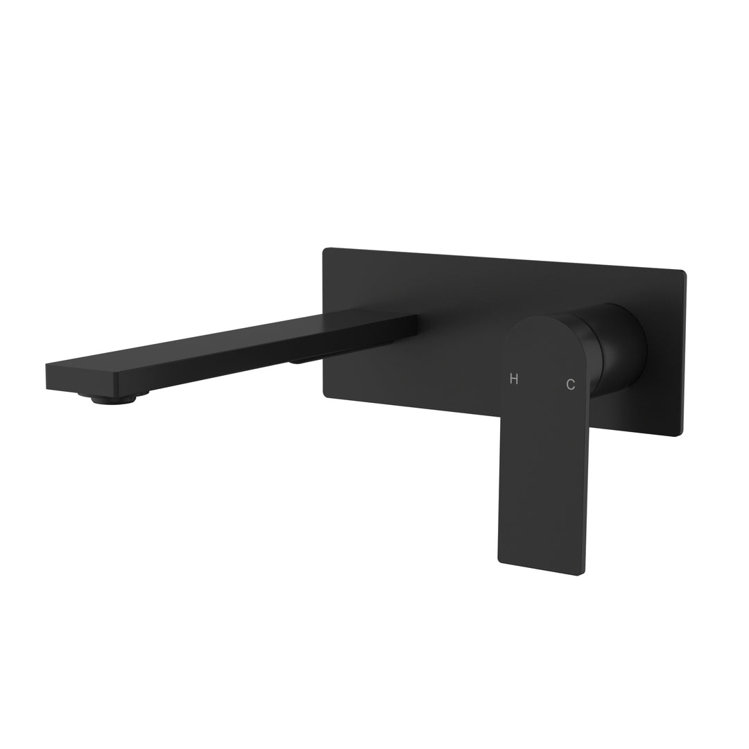 Evie Wall Basin Mixer Matt Black