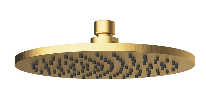 Impressions Evie 200mm Brass Shower Head brushed gold