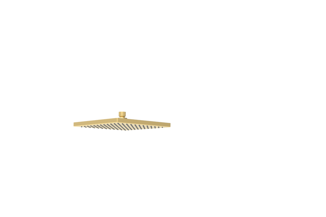 Impressions Seto Square 200mm ABS Shower Head brushed gold