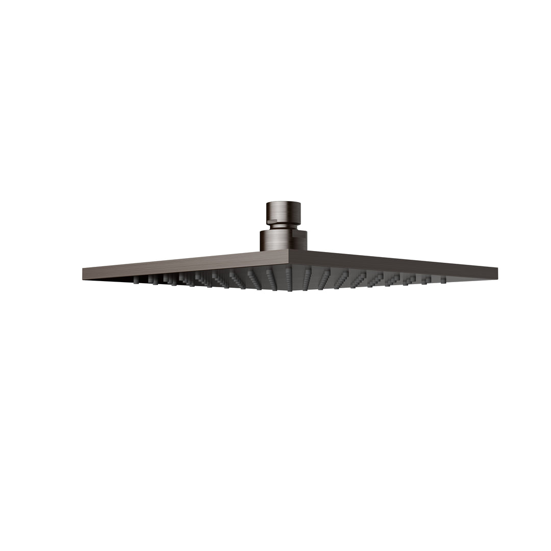 Impressions Seto Square 200mm Brass Shower Head brushed nickel